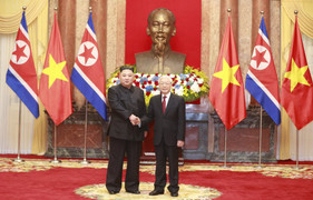 Tổng Bí thư, Chủ tịch nước hội đàm với Chủ tịch Triều Tiên Kim Jong-un