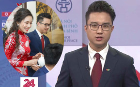 MC 'Chuyển động 24h' nói với vợ trong lễ cưới: Sau này chúng ta sẽ không phải hỏi nhau kiếm tiền để làm gì