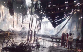 Ảnh: Nhà xưởng 3.000m2 của công ty gỗ tan hoang sau hoả hoạn