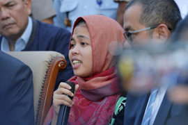 Nghi phạm Indonesia trong vụ sát hại Kim Jong-nam lên tiếng ngay sau khi được trả tự do