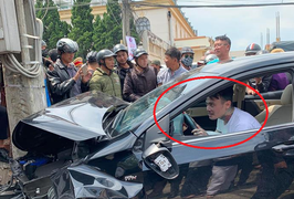 Video: Thanh niên nghi ngáo đá tông hàng loạt xe ở Lâm Đồng
