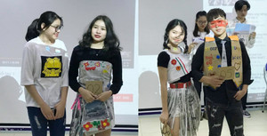 Độc đáo ý tưởng thời trang tái chế của sinh viên báo chí