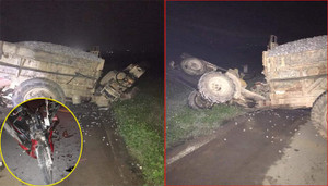 2 xe máy tông xe công nông, 3 người thương vong ở Hà Nam