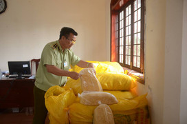 Hơn 1.100 kg ruốc thịt gà không có hóa đơn suýt ra thị trường