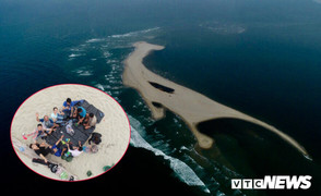 Đảo cát dài 3 cây số nổi lên giữa biển Hội An: Hiện tượng không lạ nhưng chưa thể lý giải