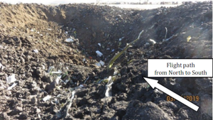 Cận cảnh hố sâu 10 m máy bay Ethiopia gây ra khi lao xuống với vận tốc gần 1000 km/h