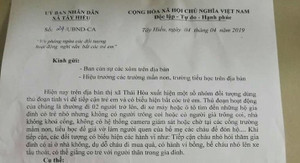 Chính quyền phát công văn cảnh báo bắt cóc trẻ em ở Nghệ An