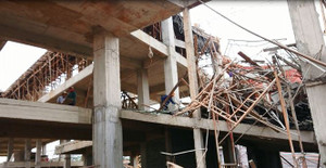 Sập giàn giáo công trình Trung tâm dịch vụ việc làm Đắk Lắk, 8 người nhập viện