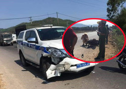 Xe CSGT va chạm xe máy ở Bình Định: Thông tin mới nhất