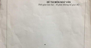 Xuất hiện đề Văn chỉ có một dấu chấm khiến học sinh hoang mang