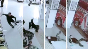 Clip: Cuống cuồng nhận nhiệm vụ, lính cứu hỏa thi nhau ngã 'trượt vỏ chuối'