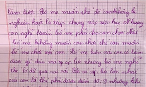 Học sinh lớp 4 'nghĩ đến cái chết' khi chịu áp lực điểm 10 từ bố mẹ
