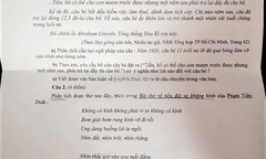Đề Ngữ văn lớp 10 tỉnh Bến Tre nhầm năm sinh Tổng thống Mỹ: Sở GD&ĐT nói gì?