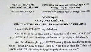 Bác đơn khiếu nại của chuyên viên đăng tin thất thiệt về lãnh đạo TP.HCM