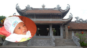 Bé gái chưa rụng dây rốn bị bỏ rơi tại chùa Tranh ở Hải Dương