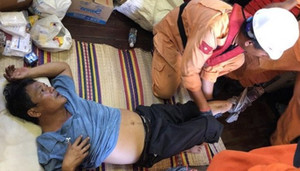 Điều tàu cứu nạn ra khơi cứu ngư dân Khánh Hòa bị tai nạn dập nát chân