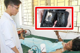 Sử dụng điện thoại khi đang sạc, nam thanh niên phải cắt cụt cả bàn tay