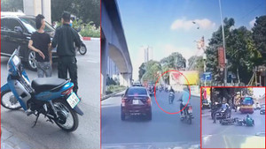 Clip: Thanh niên chạy ngược chiều vượt chốt 141, đâm trực diện lái xe grab