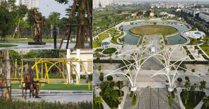 Ngắm hồ công viên hình chiếc đàn rộng 6 hecta sắp hoạt động ở Hà Nội