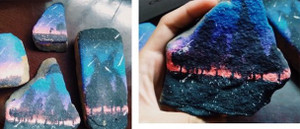 Nữ sinh Đắk Lắk tạo 'tuyệt tác' trên đá theo phong cách dải ngân hà khiến dân mạng trầm trồ