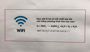Dân mạng 'căng não' khi phải cân bằng phương trình hoá học mới có mật khẩu wifi