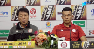 'Chung kết' V-League 2019: HLV Hàn Quốc đặt mục tiêu 'kết thúc vui vẻ' với Hà Nội FC