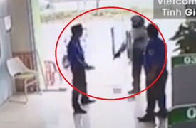 Clip: 30 giây gây án của tên cướp ngân hàng tại Thanh Hóa