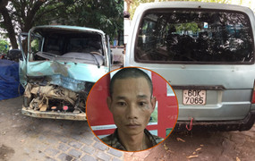 Liều mạng tông thẳng vào xe CSGT chặn đường ở Gia Lai, tài xế khai do đạp nhầm chân ga