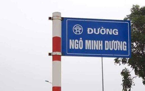 Yêu cầu tháo dỡ biển tên đường tự phát Ngô Minh Dương ở Hà Nội