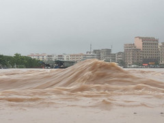Clip: Nước lũ cuồn cuộn trên sông Ka Long ở Quảng Ninh