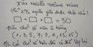 Lời giải bài toán 'tìm 2% người thông minh' tiếp tục gây tranh cãi
