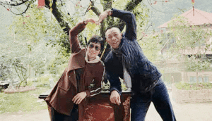 Hình ảnh đời thường giản dị nhưng tình cảm của MC Lại Văn Sâm và vợ