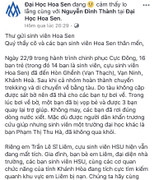 Bức tâm thư cảm động của Hiệu trưởng Trường đại học Hoa Sen gửi sinh viên gặp nạn