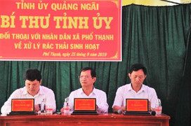 Bí thư Tỉnh ủy Quảng Ngãi xin lỗi dân vì nhà máy xử lý rác gây ô nhiễm