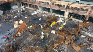 Video: Hiện trường cháy Công ty Rạng Đông sau nửa tháng dọn dẹp nhìn từ flycam