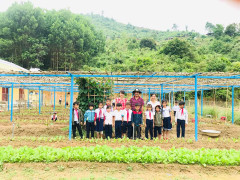 Thầy cô trồng rau, nuôi lợn cải thiện bữa ăn cho trò nghèo vùng cao