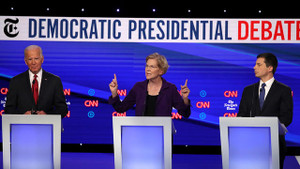 Tranh luận bầu cử, ứng viên đảng Dân chủ đồng loạt lên án Tổng thống Trump