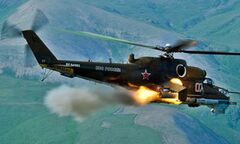 Xem trực thăng 'cá sấu' Mi-24 nạp đạn, liên tục phóng tên lửa S-8 tiêu diệt mục tiêu mặt đất
