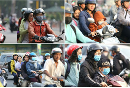 Người dân thích thú tận hưởng mùa đông ở TP.HCM