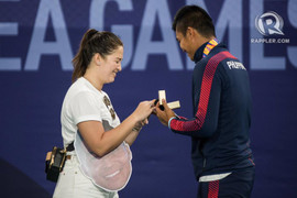 VĐV Philippines cầu hôn bạn gái ngay sau khi nhận HCB SEA Games