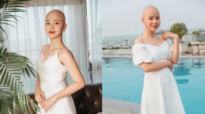 Nữ sinh ung thư miệt mài tập luyện với giày cao gót trước chung kết cuộc thi sắc đẹp