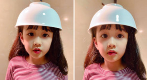 Bé gái 4 tuổi 'đốn tim' dân mạng với kiểu tóc bát úp