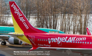 Chưa về Việt Nam, Boeing 737 MAX 8 của Vietjet Air đã 'lộ hàng'
