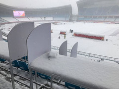 Thời tiết Thường Châu: Tuyết phủ trắng sân U23 Việt Nam sắp đá trận chung kết thế kỷ