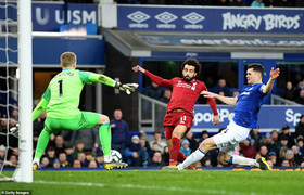 Bị Everton cầm hòa, Liverpool mất ngôi đầu bảng về tay Man City