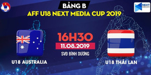 Trực tiếp U18 Australia vs U18 Thái Lan bảng B U18 Đông Nam Á
