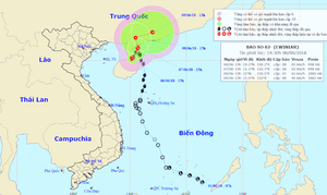 Bão số 2 sắp suy yếu thành áp thấp nhiệt đới