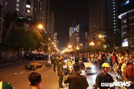 Hiện trường rơi vật liệu xây dựng khiến 1 phụ nữ thiệt mạng ở Hà Nội