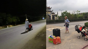 'Hotgirl Bella' tiếp tục tha lôi con dưới cái nắng 40 độ C