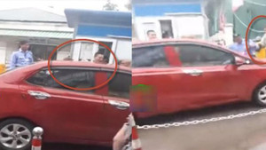 Video: Nhóm người lập trạm thu phí ở bệnh viện, hành hung tài xế